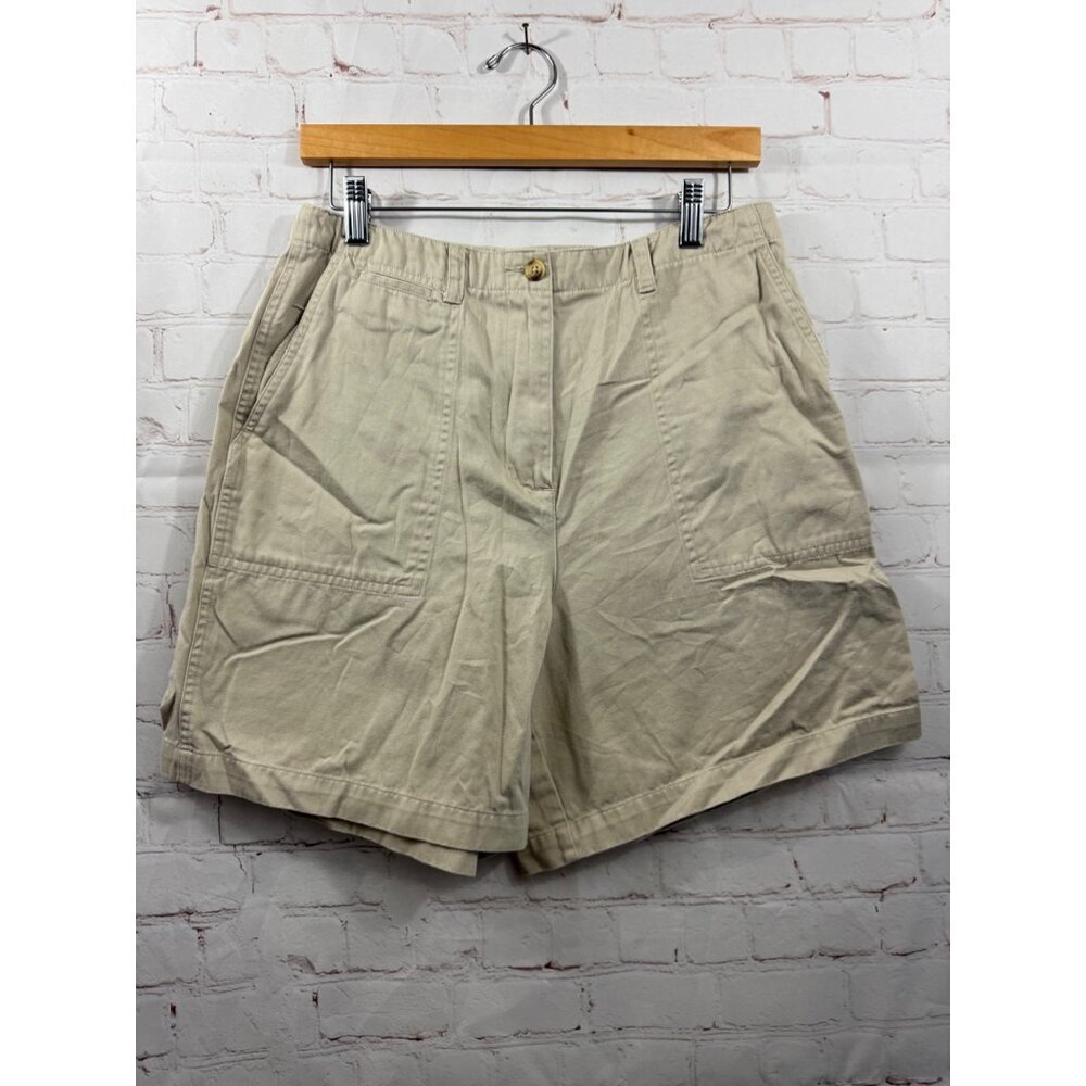 Talbots Shorts Womens Size 10 Khaki Casual Preppy Chino Mom Style **READ**